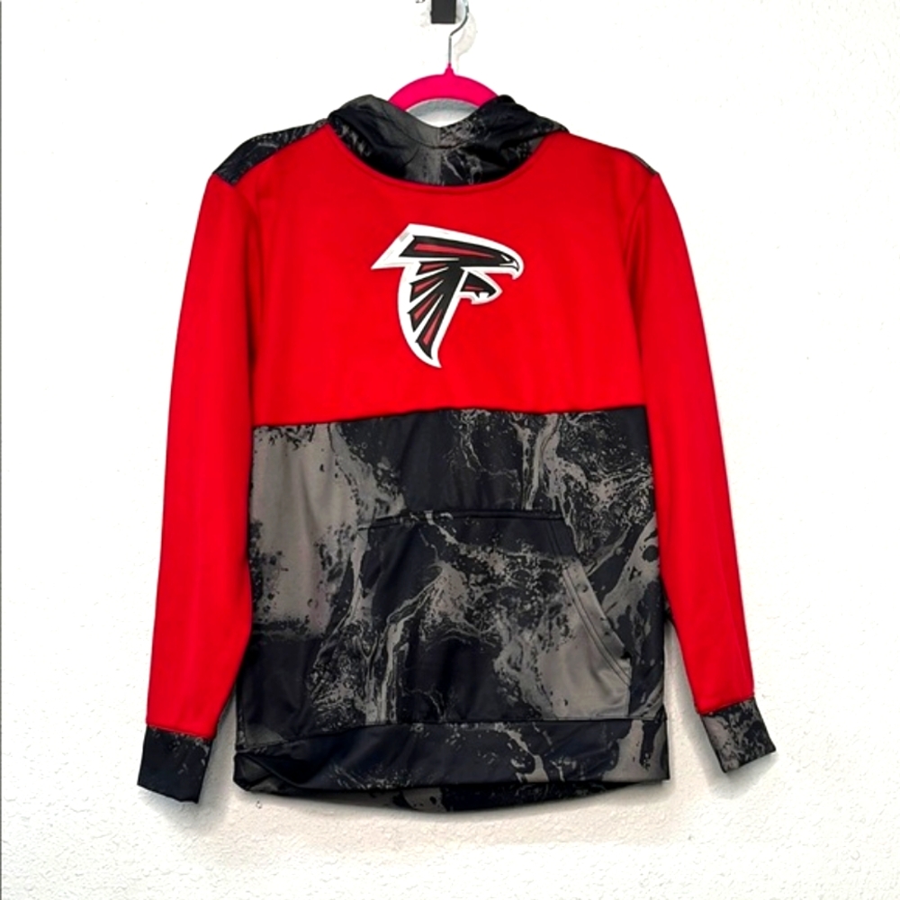 NFL Youth Large Atlanta Falcons Red and Black Hoodie dri-fit NWT